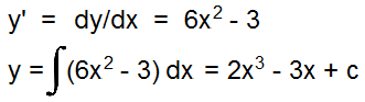 Example of indefinite integration